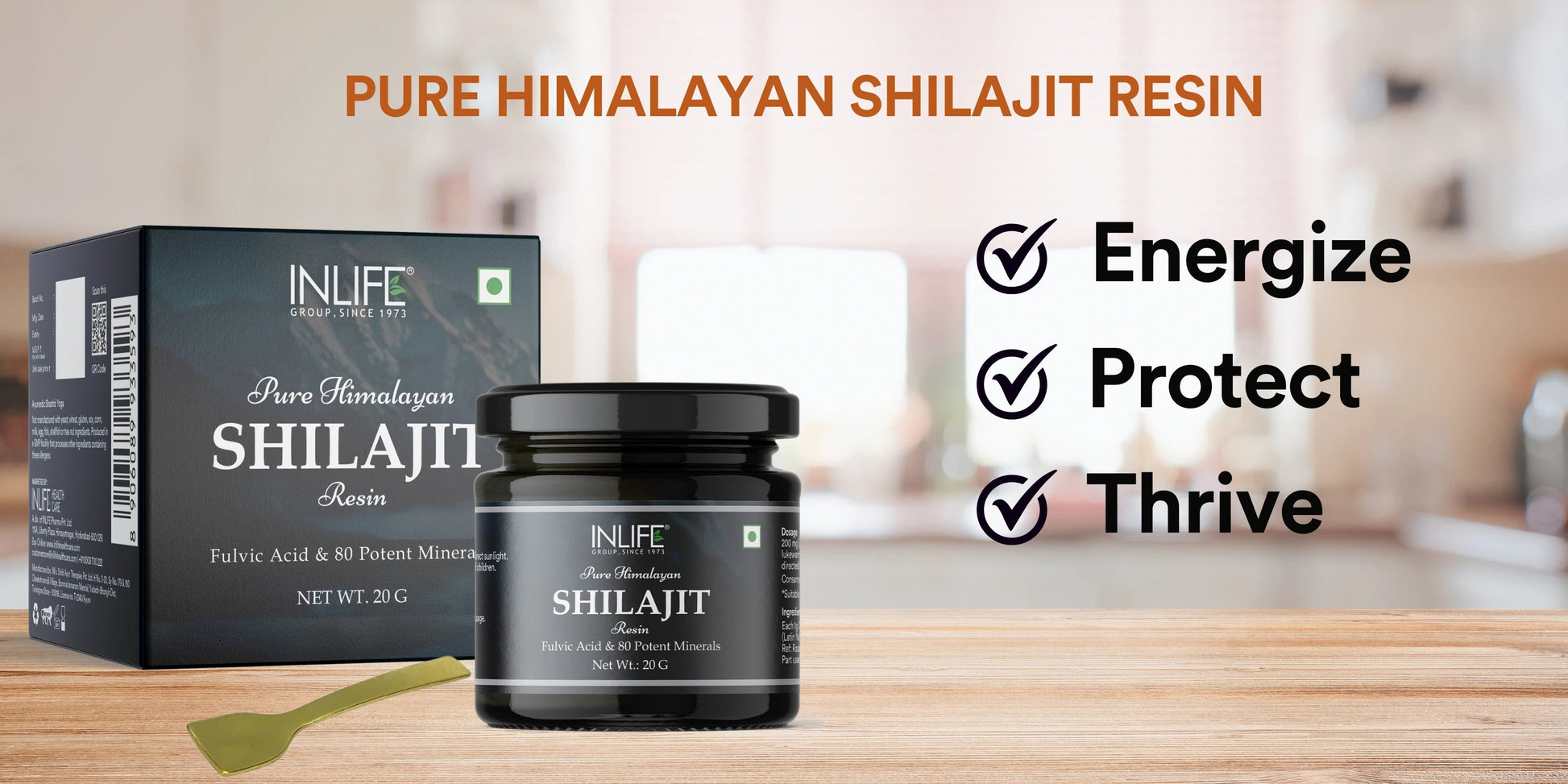 Inlife Pure Himalayan Shilajit Resin Supplement | 20g