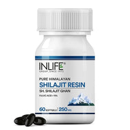 Inlife Pure Himalayan Shilajit Resin 500mg | Contains >75% Fulvic Acid 60 Capsule