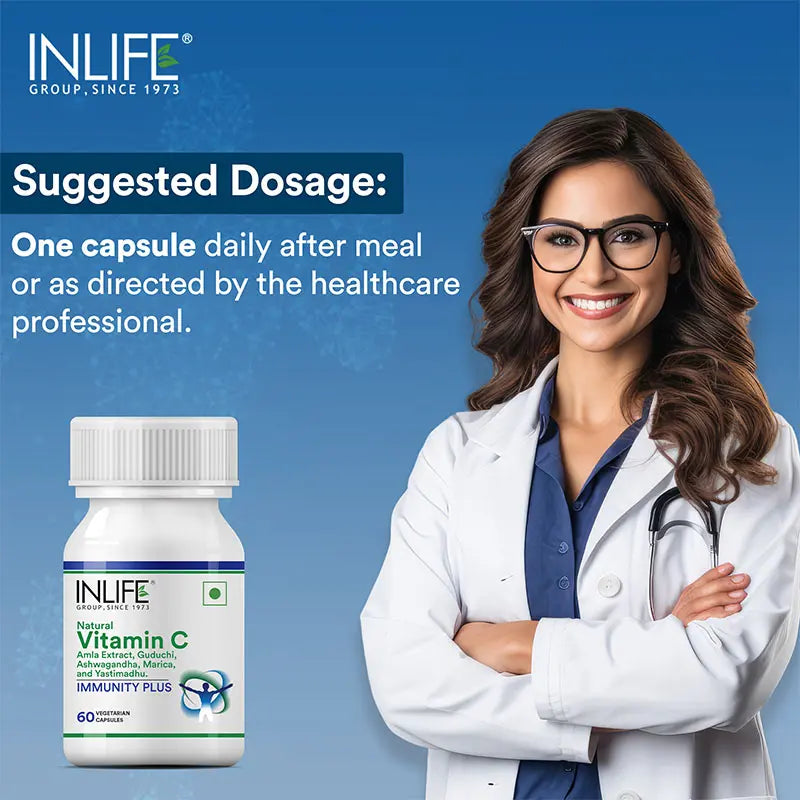 Inlife Immunity Plus Supplement, 500mg | Veg. Capsules - 4