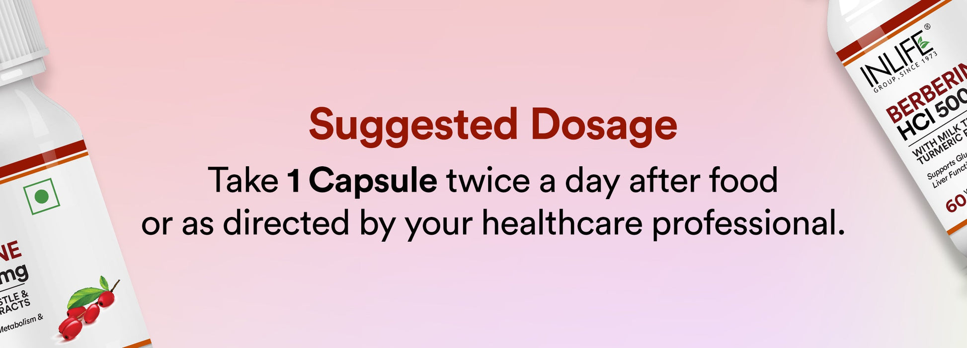 Inlife Berberine Supplement with HCl 500mg, Milk Thistle, Turmeric | 60 Veg. Capsules