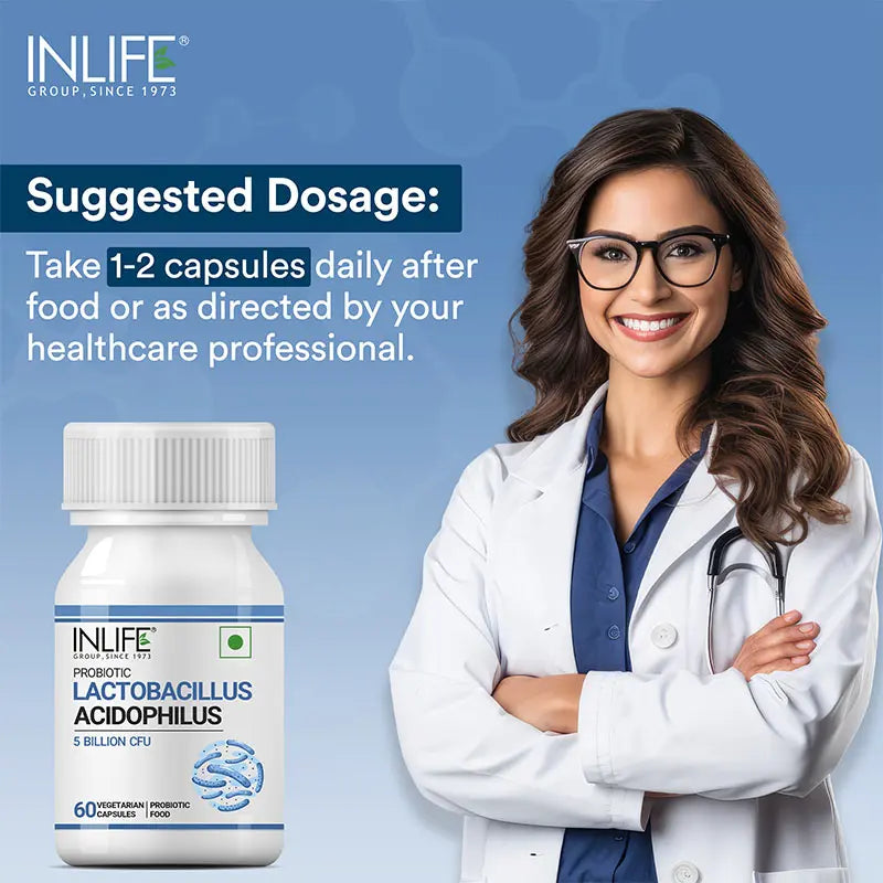 Inlife Lactobacillus Acidophilus Supplement | Veg. Capsules - 4