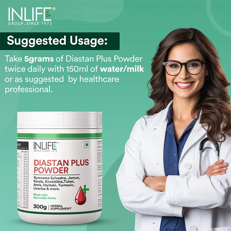 Inlife Diastan Plus Powder Ayurvedic Herbal Supplement | 300g