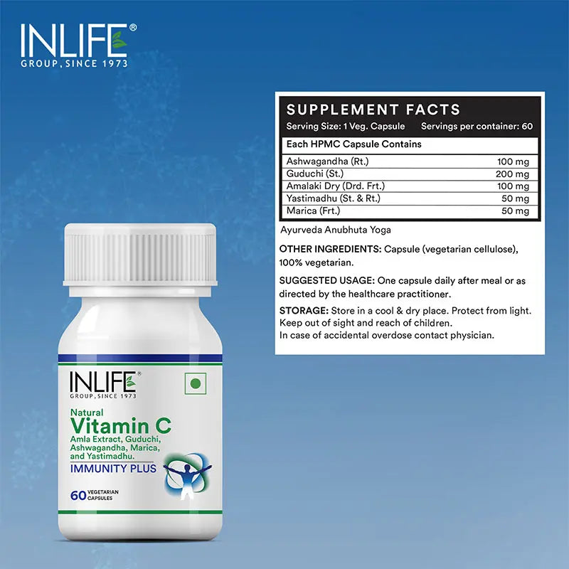 Inlife Immunity Plus Supplement, 500mg | Veg. Capsules - 3