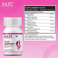 Inlife  Hair Support Supplement | 60 Veg. Capsules