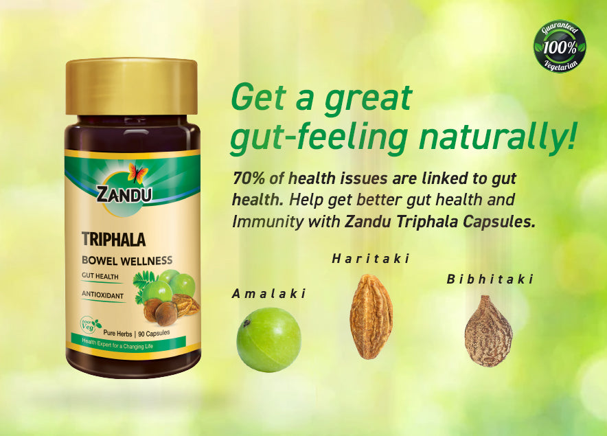 Zandu Pure Triphala 90 Capsules