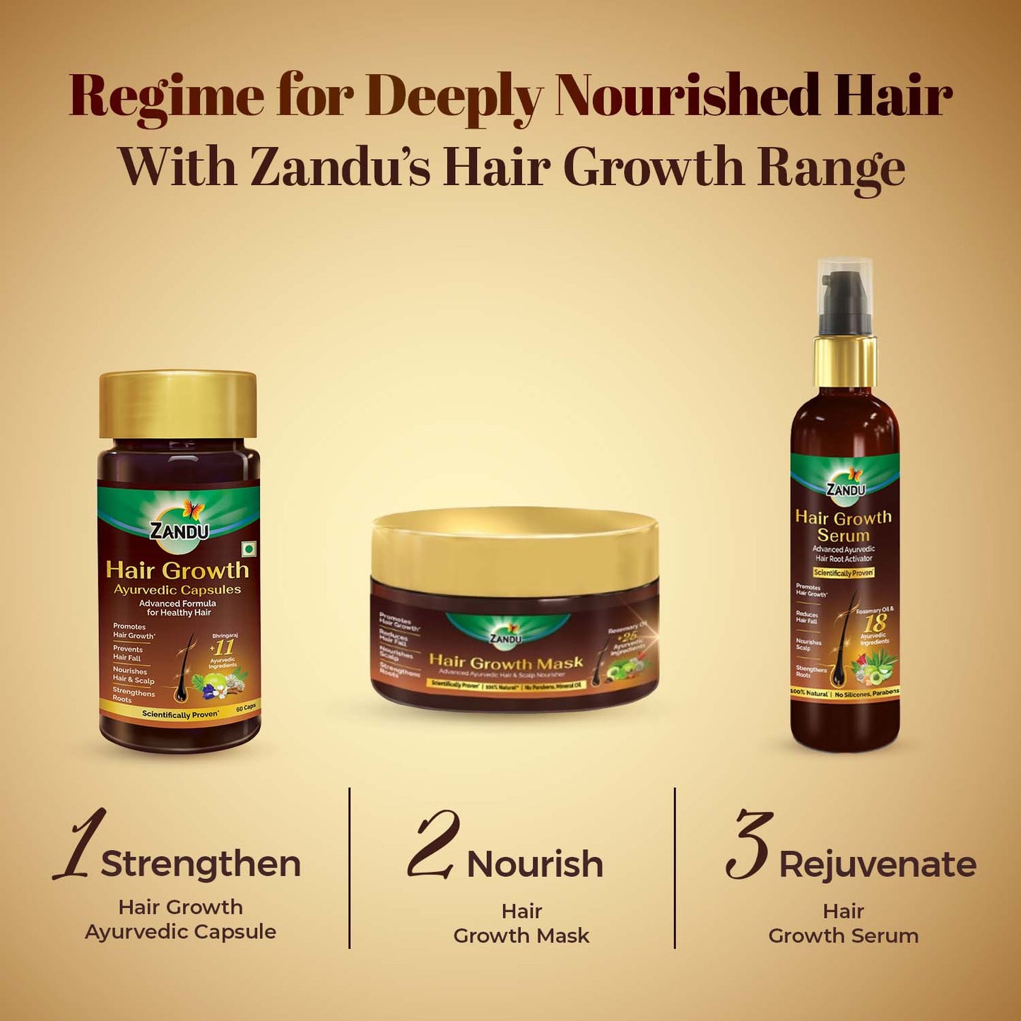 Zandu Ayurvedic Hair Growth 60 Capsule